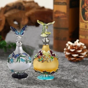 25ml Vintage Frosted Glass Perfume Bottle Refillable Lotion Essential Oil Bottle - Picture 1 of 10