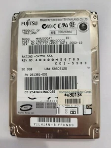 MHR2030AT, PN: CA06062-B64300C2, Fujitsu 30Gb 2.5" IDE HDD - Picture 1 of 2
