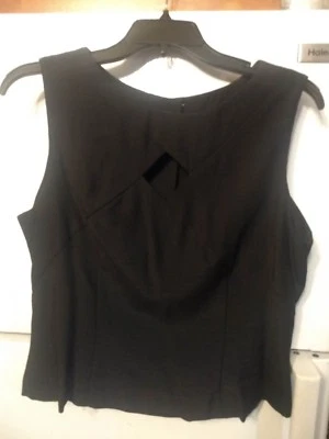 Dresssy Top Vest Shell Black Tailored Outerwear Sleeveless Size 12 - Image 1 of 2