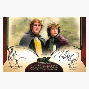 CZX Middle-earth: Oversized Dual Autograph Card Signed by Dominic Monaghan and B - Picture 1 of 1