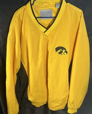 Chaqueta cortavientos pulóver amarilla Campus Specialties Iowa Hawkeyes talla XL Foto 1 de 4