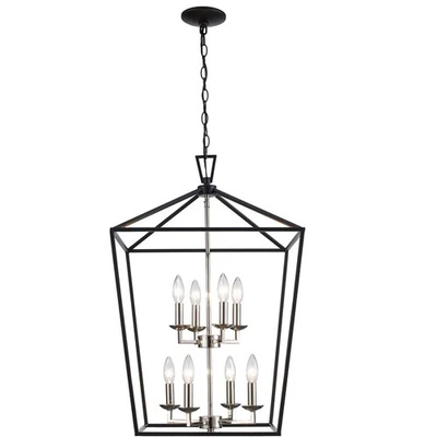 Trans Globe Lighting 10268-PC/BK Lacey Pendant Polished Chrome and Black - Image 1 of 4