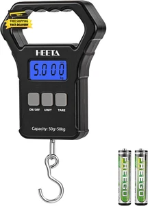 Fish Scale, 110Lb/50Kg Digital Portable Hanging Fishing Weight Scale with Backli - Picture 1 of 8