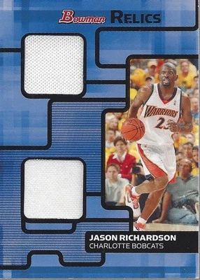 Camiseta deportiva Bowman Relics 2007-08 doble #JR Jason Richardson/199 - BSK Foto 1 de 2