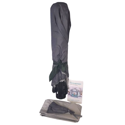 Parque infantil Bend River para bebés con dosel patio de juegos para niños pequeños interior/exterior - gris Foto 1 de 4