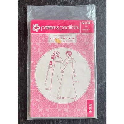 Paterns Pacifica 3114 Maxi Dress Pattern Sizes 8 - 18 UNCUT Vintage - Image 1 of 3
