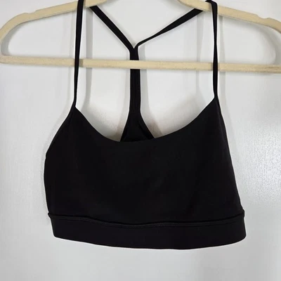 Sujetador deportivo Lululemon negro Flow Y Nulu Yoga ropa deportiva sin almohadilla para mujer talla 10 Foto 1 de 4