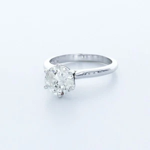 2.3 CT Certified Natural Diamond D/SI2 Round Cut 14K Gold Classic Solitaire Ring - Picture 1 of 3