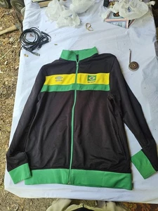 Herren Umbro Brasil Full Zip Trainingsjacke Größe Large Fußball-WM Brasilien - Bild 1 von 12