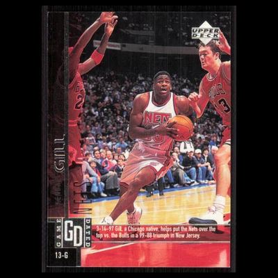 肯德尔·吉尔 #79 1997 Upper Deck 新泽西网队篮球卡 NBA 近乎完好 — 第 1/3 张图片