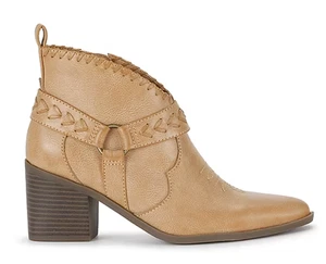 Stivaletti donna Frye & Co. Palma - tacco impilato western marrone chiaro taglia 6 nuovi con scatola - Foto 1 di 7