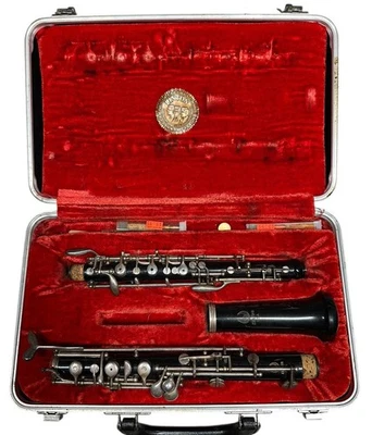 Linton Student Oboe en un estuche serie #VP34919 vintage como está - Imagen 1 de 4
