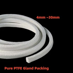 Pure PTFE Gland Packing Arious Sizes 4mm to 30mm Gland Packing rope Shaft seal - Picture 1 of 8