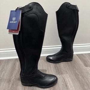 Stivali donna Ariat V Sport alti da equitazione in pelle nera con zip taglia 7 B - Foto 1 di 13