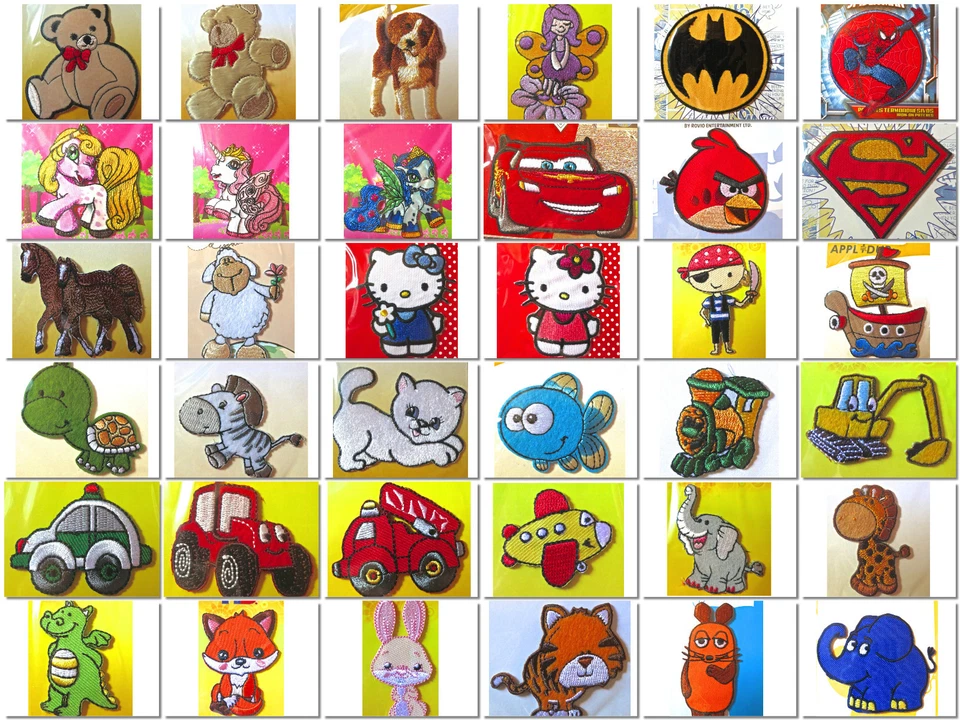 Applikationen Aufnäher Bügelbilder Bügelflicken Kinder wahlweise - Bild 1 von 1