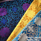 Chinese Brocade Damask Fabric Craft Faux Silk Satin Retro 75 100cm DIY New