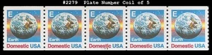 USA5 #2279 MNH PNC5 Pl #1222 Earth "E" Series - Picture 1 of 1