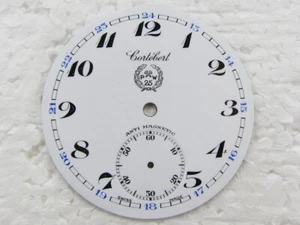Cortebert Antik Schweizer Original Emaille ZIFFERBLATT Zifferblatt 43mm für Taschenuhr - Bild 1 von 7