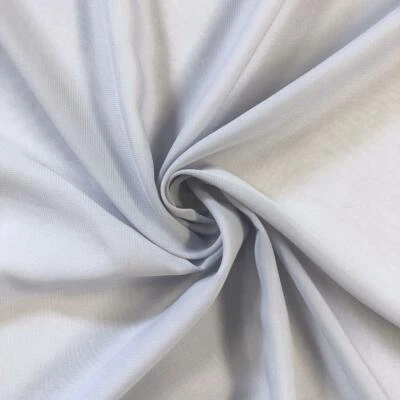 Soft Silky Poly Chiffon Fabric (Silver) - By The Yard - Sheer- Wholesale Price - Image 1 of 3