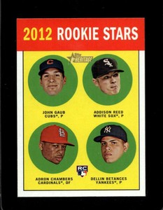 2012 Topps Heritage #54 John Gaub/Addison Reed/Adron Chambers/Dellin Betances NM