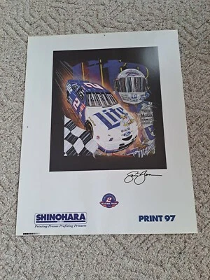 SAM BASS (d) AUTOGRAPHED LE #2 RUSTY WALLACE MILLER LITE MEAD PAPERS LITHOGRAPH - Image 1 of 4
