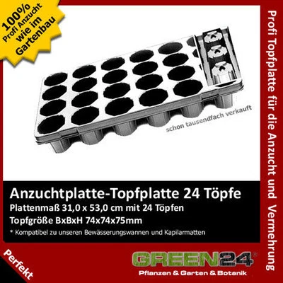 Topfplatte 24 Töpfe Anzucht-Platte Topf-Palette Anzuchtpalette Multitopfplatte ! - Bild 1 von 2