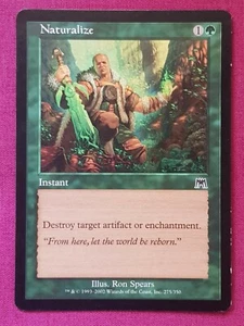 Magic The Gathering ONSLAUGHT NATURALIZE green card MTG - Picture 1 of 2