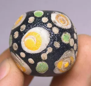 2.5CM Old China coloured glaze Dynasty Exquisite Bead Amulet Pendant - Picture 1 of 6