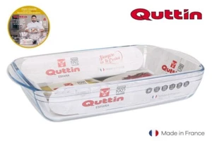 5L/XL QUTTIN Vetro Forno Arrosto Cottura Lasagne VASSOIO PIATTO RETTANGOLARE 40X27CM - Foto 1 di 1