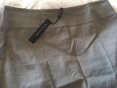 Saia lápis Elie Tahari cinza elástica carreira feminina tamanho 14 nova com etiquetas $198 - Imagem 1 de 4