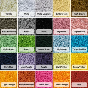 Crinkle Paper Shreds Shredded Hamper Gift Box Filler Shred Stuffing Basket Fill - Picture 1 of 145