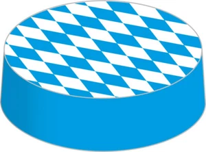 Glasabdeckungen aus hochwertigem Karton, Bayern/Bavaria, Ø 86 mm, 200 Stück - Bild 1 von 1