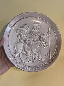 1968 "Vuelo a Egipto" Navidad/Benes Plato de Coleccionista por Frankoma - Imagen 1 de 10