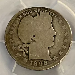 PCGS AG03 1896-S BARBER HEAD SILVER QUARTER **KEY DATE** - WOWZA!! - Picture 1 of 12