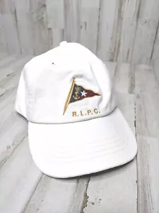 Vintage Polo Ralph Lauren Cap Hat White Flag Nautical Strapback Dad Hat RARE - Picture 1 of 7
