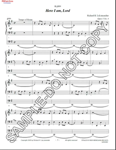 NEW Here I Am, Lord  for organ MLB-960008.1 - Picture 1 of 2