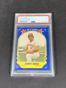 1981 FLEER #37 STAR STICKERS JOHNNY BENCH PSA #5 EX, "Rare Low Population 1" - Picture 1 of 2