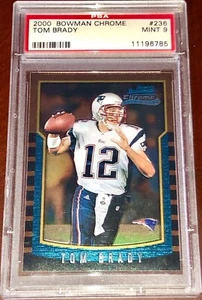TOM BRADY 2000 Bowman Chrome PSA 9 ROOKIE Card RC Tampa Bay Buccaneers NFL GOAT! - Picture 1 of 5