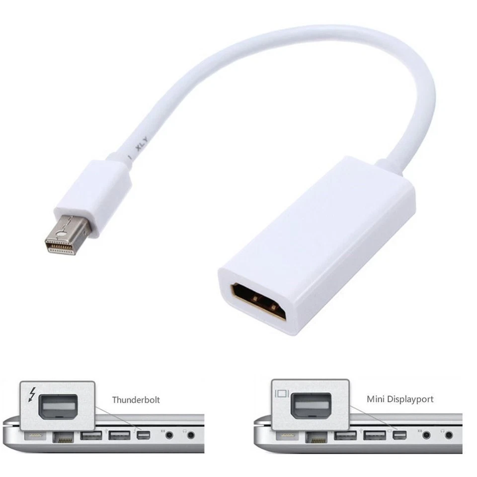 Thunderbolt Mini DisplayPort DP to HDMI AV Adapter For Apple Macbook Mac Pro Air - Image 1 of 4