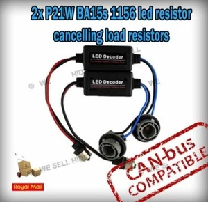 2x P21W 1156 CANBUS LED Resistenza Plug and Play AUDI b7 RS4 DRL DIURNA - Foto 1 di 1