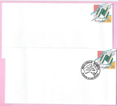 AUSTRALIA 1988 Pair of PSE's - FDC & Mint - 39c. AUSTRALIAN BICENTENNIAL SYMBOL  - Image 1 of 2