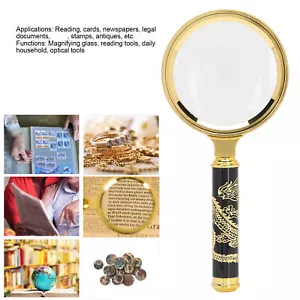 7X Magnifying Glass 70mm Vintage Handheld Magnifier For Reading Household Us GOF - Picture 1 of 12