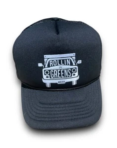 Rollin Greens Trucker Hat Black Truck Logo - Picture 1 of 4