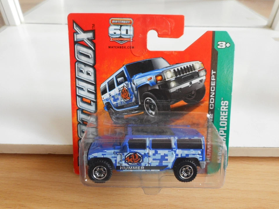 Matchbox Hummer H2 Concept in blau auf Blister - Bild 1 von 1