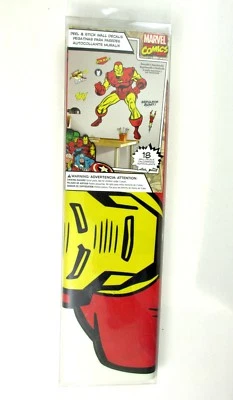 Juego de calcomanías de pared Iron Man de Marvel Comics pelar y pegar extraíbles nuevas  Foto 1 de 4