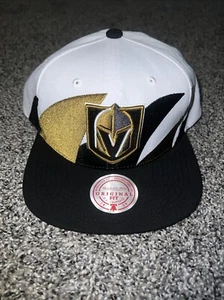 Vegas Golden Knights NHL Mitchell & Ness Shark Tooth Snapback Hat Cap VGK New - Picture 1 of 7