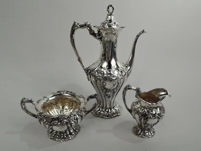 Juego de café Gorham Chantilly-Grand A911 A912 A913 plata esterlina americana  Foto 1 de 4