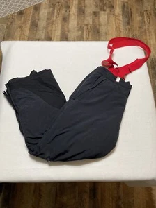 LL BEAN Herren Large L schwarz wasserdicht Nylon Mesh gefüttert Regen Schnee Ski Hose EUC - Bild 1 von 14