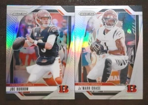 JOE BURROW JAMARR CHASE lot (2) 2024 Prizm Silver Prizms Bengals.  A2A - Picture 1 of 4