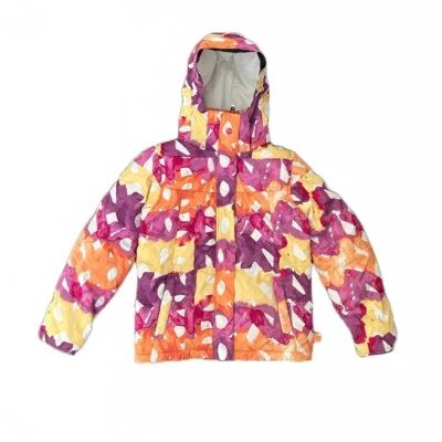 Roxy Ski Snowboarding Jacket Coat Multicolor Hooded Winter Jacket Girls XL 14 - Image 1 of 4